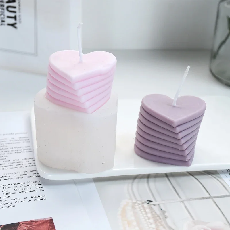 3D Rotating Love Candle Mold Stacking Heart-shaped Aromatherapy candle mold silicone candle molds silicone candle mold candle mold