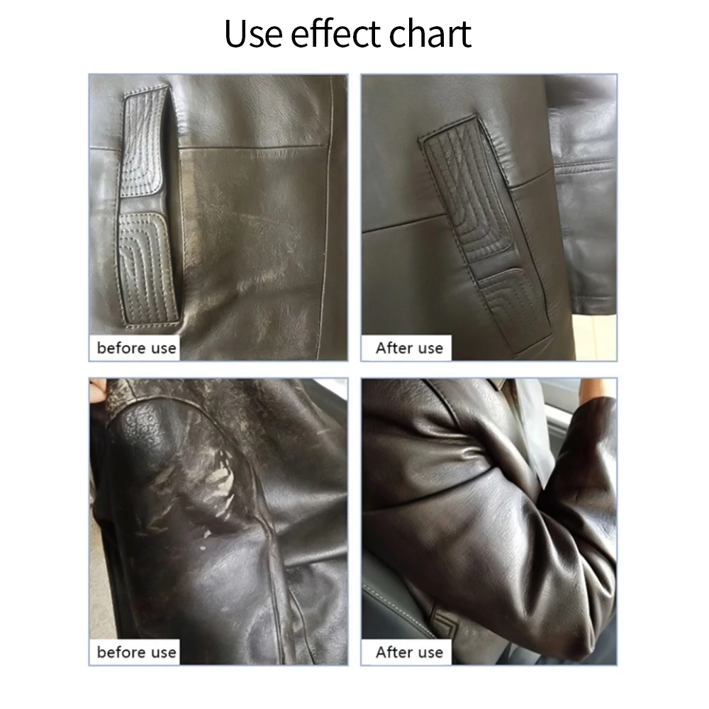 Anto Leather Repair Kit Vinyl Leather paint cleaner for Auto Seat Sofa Repair Coats Holes Scratch Cracks No Heat Liquid