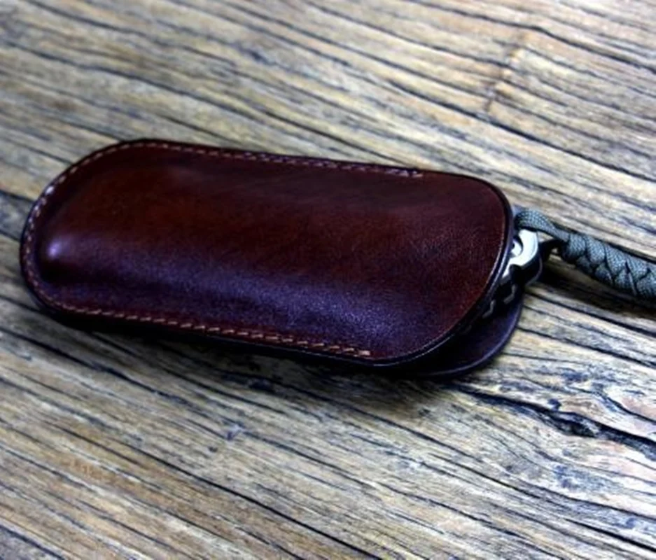 Housse En Cuir De Vache Faite Main – Pour Couteau Pliant, étui Fourreau