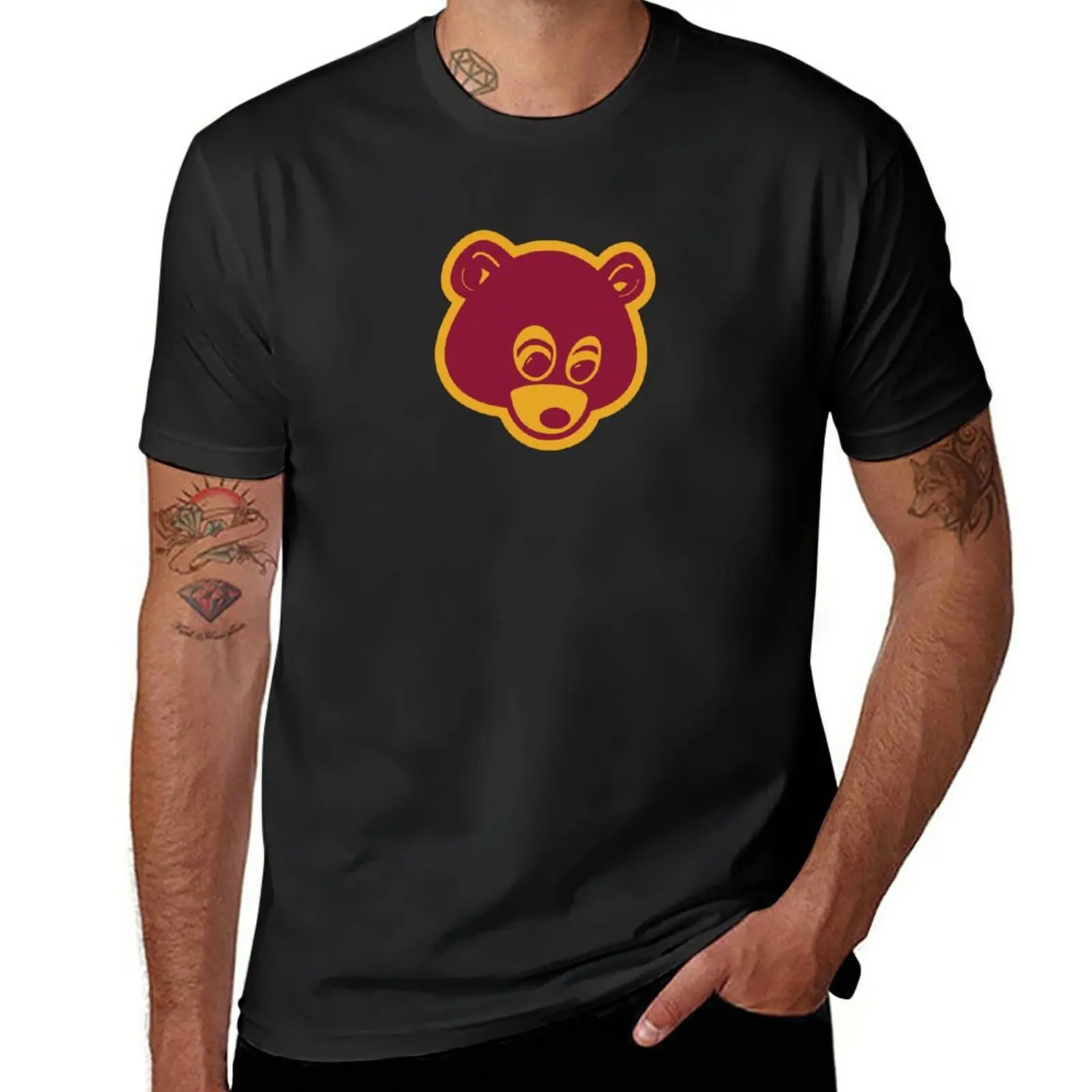 

New Kanye West - The College Dropout Bear T-Shirt black t shirts heavyweight t shirts mens white t shirts