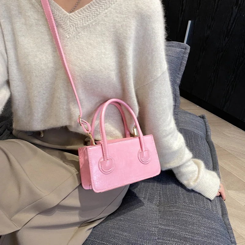 2022 Autumn Winter New Women Simple Mini Messenger Bags Solid Color Fashion Shoulder Bag Women Small Handbag