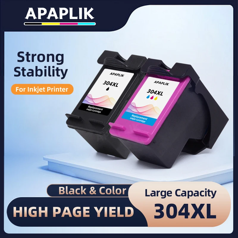 Apaplik 304 Di Inchiostro Xl Cartriddge Envy Di Ricambio Per Hp 304 Per Hp304 Xl Deskjet 2620 2630 2632 5030 5020 5032 3720 3730 Stampante