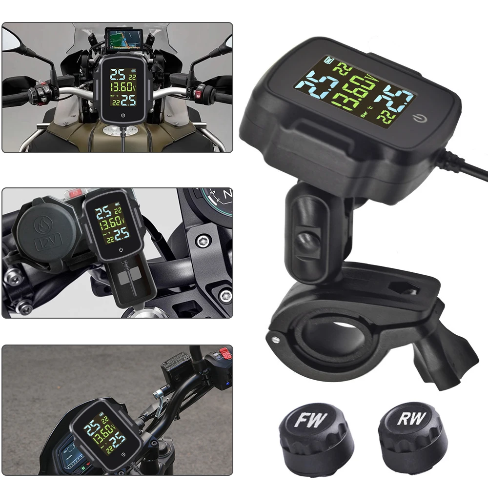 USB Charging Moto TPMS, Lasting Performance Motorcycle Tire