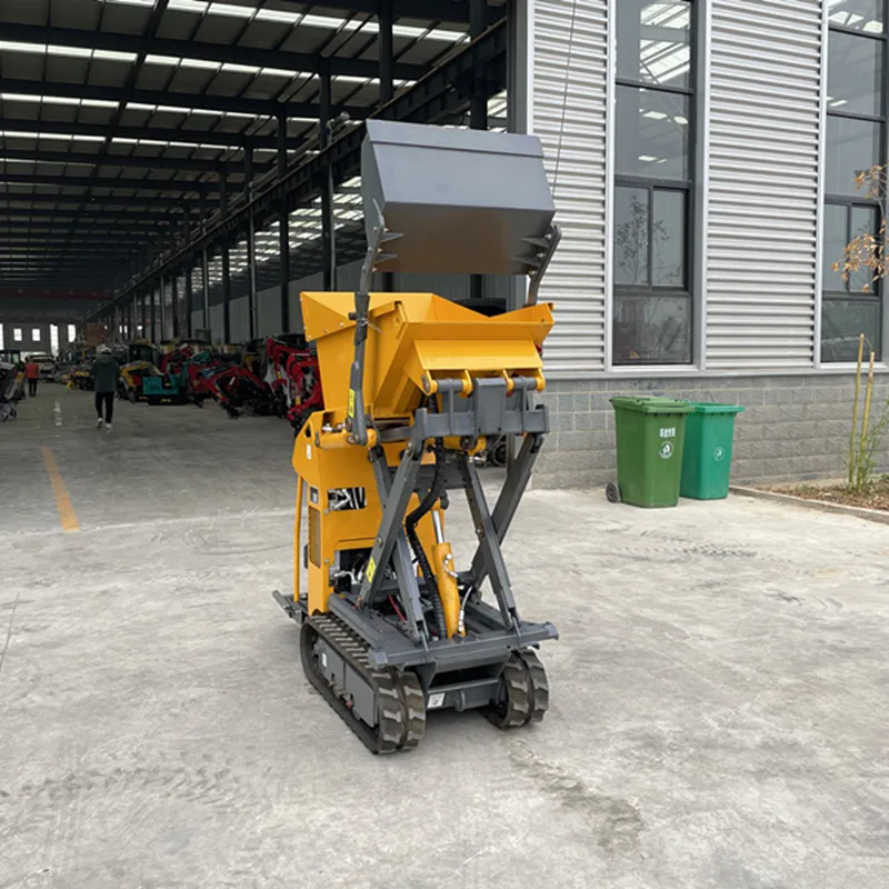 Mini Piccolo Trattore Del Camion Di Vendita Calda Con Il Mini Dumper Idraulico Del Caricatore Dell'Estremità Anteriore Del Cingolo Di Ribaltamento