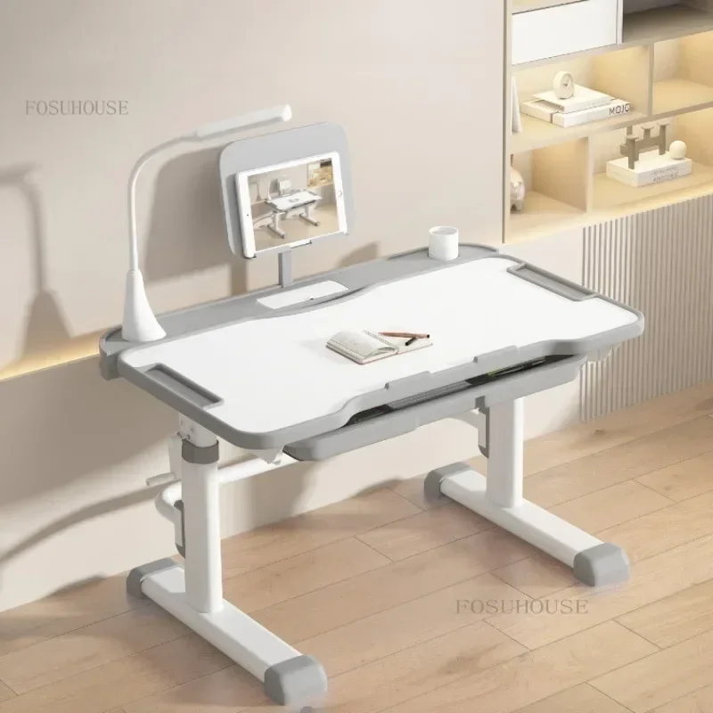 Children's Study Table Primary School Students' Writing Desks Liftable Tables Household Simple Kid's Desk and Chair Set B