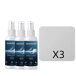 Screen Cleaner Kit - 50ml Streak - Free, Anti - Static Spray with Microfiber Cloth (3set)