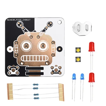 Robot Elettronica LED Principiante Apprendimento Saldatura Divertimento Kit fai da te Modulo tubo luminescente a LED