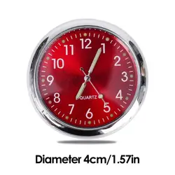 Durable Metal Design Motorcycle Electronic Clock with Double - Sided Tape (Red)
