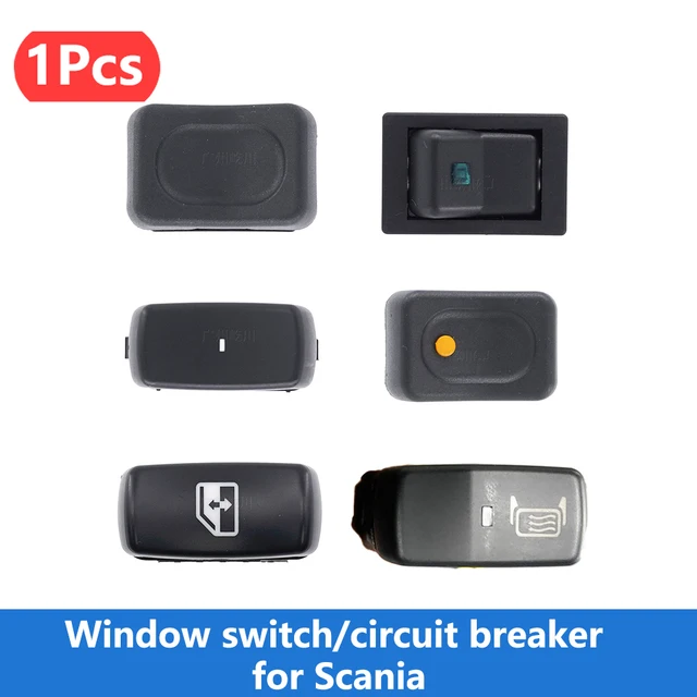 Ruili204 1 piece Electric Power Window Lifter Control Switch Single Button For Scania P GR T-series Truck 1421856 290947 1421833