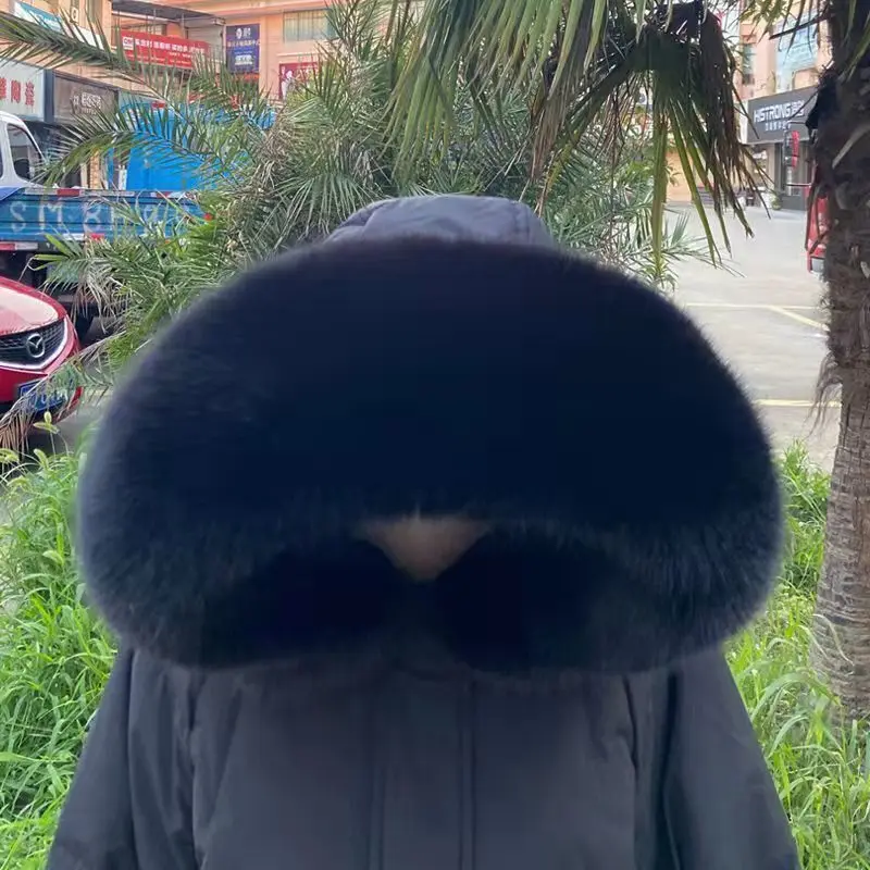 Women Faux Fox Fur Collar Shawl Furry Fur Collar For Winter Coat Hood Fur Decor Fake Fur Scarf Parkas Coat Fur Collar Scarves 6