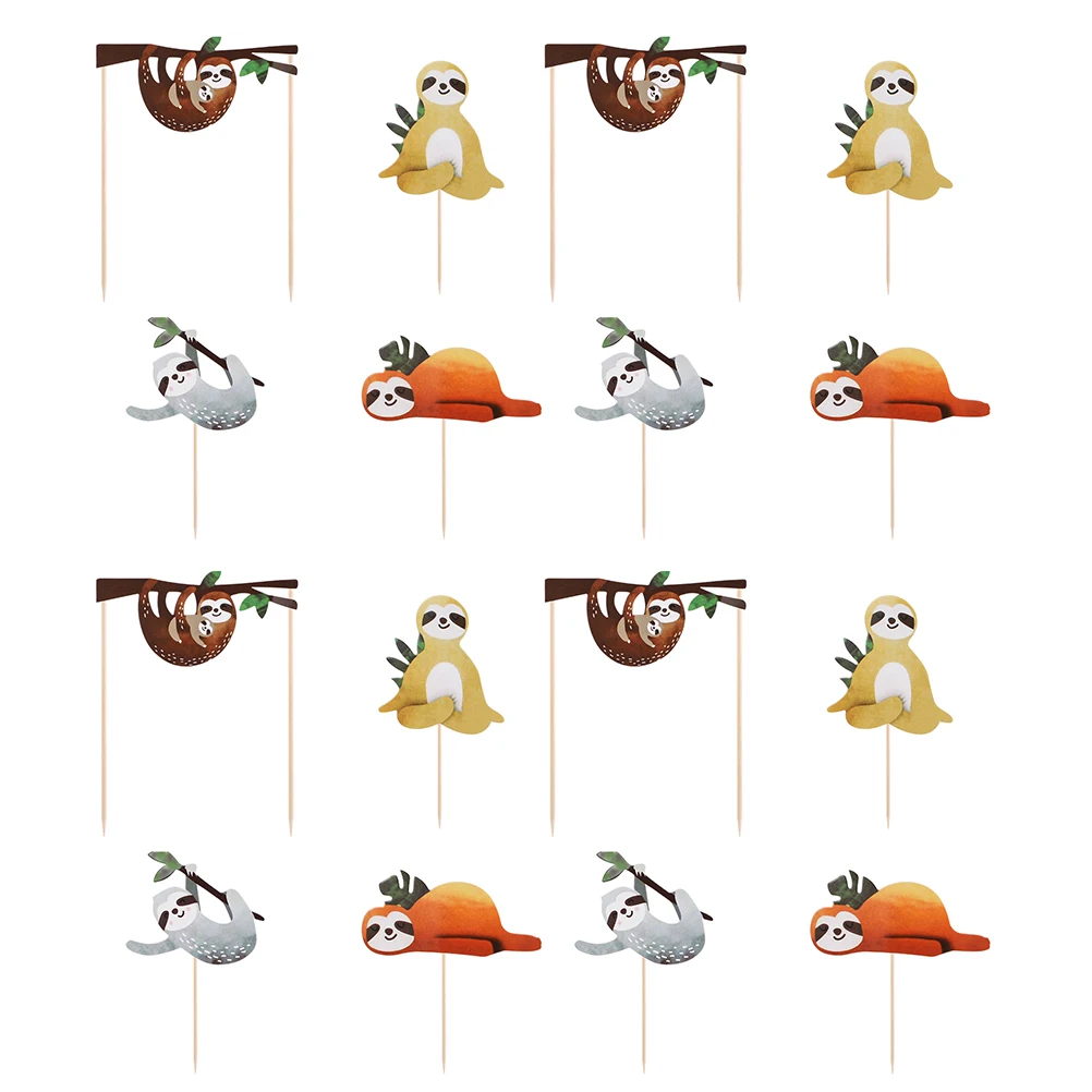 

Наклейки для торта Ленивец, украшения для торта, украшения для торта Ленивец, капкейков, Топпер, фигурки лесных существ, украшения на день рождения Ленивец