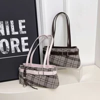 Nouveau sac à main Boho sac à bandoulière cloche pendentif léger sac fourre-tout Plaid femmes sac femmes 1