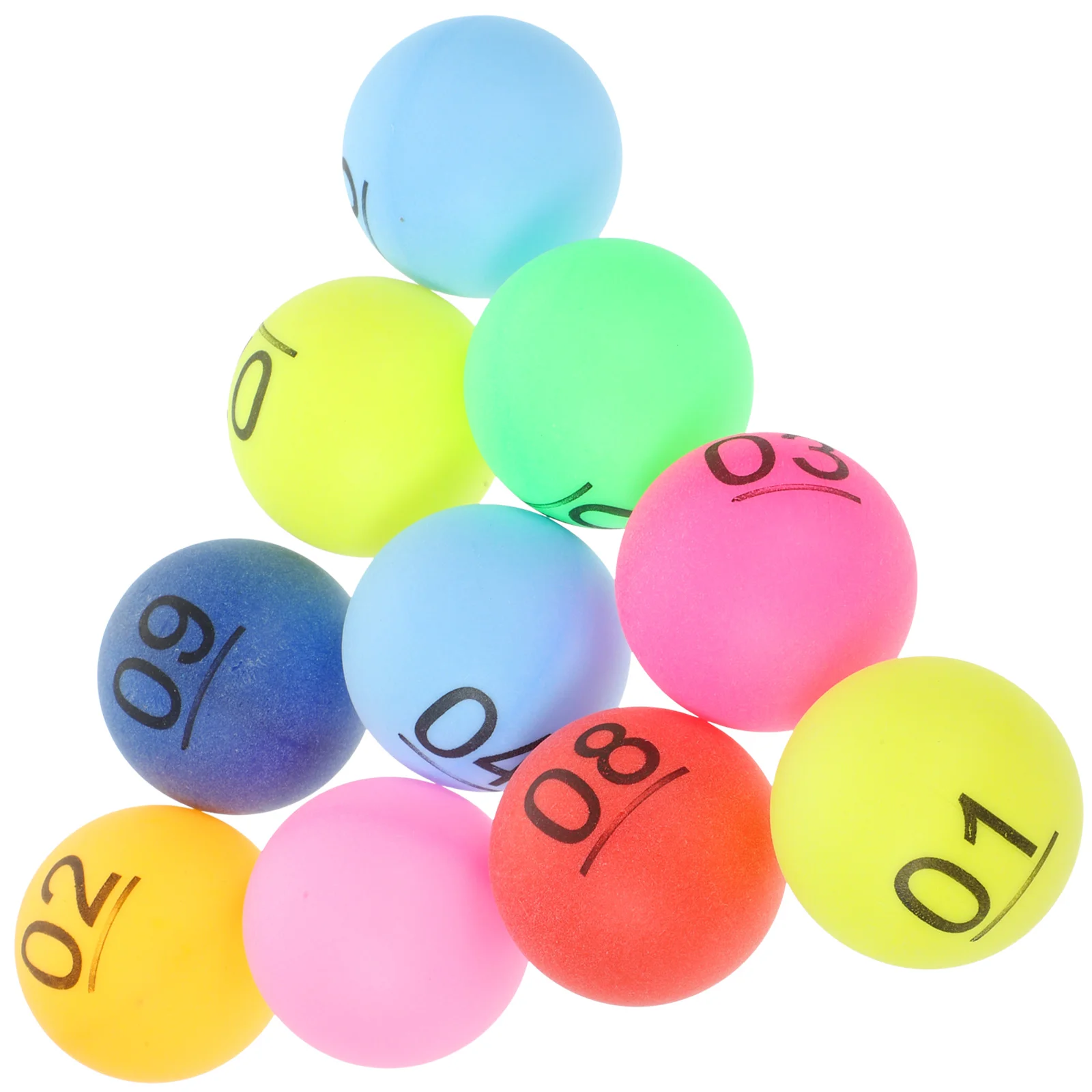 10 Pcs Color Number Ball Lottery Box Selection Party Draw Table Tennis Balls Portable Plastic Game Picking