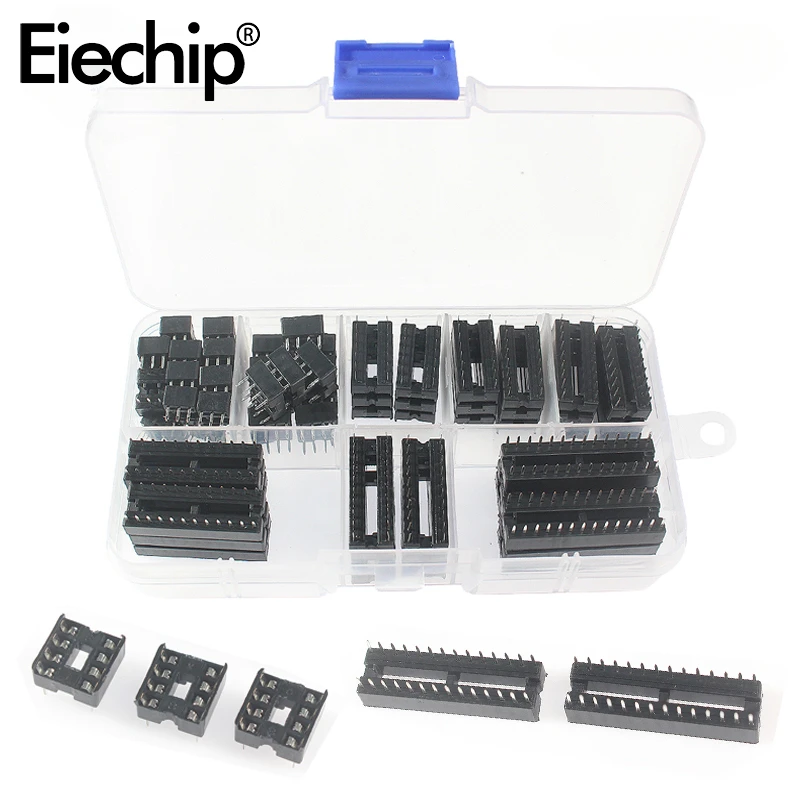 Set Adattatori IC Per Saldatura - 66 Pezzi Per Pin 6,8,14,16,18,20,24,28, Ideale Per DIY E Riparazioni PCB - Foto 7