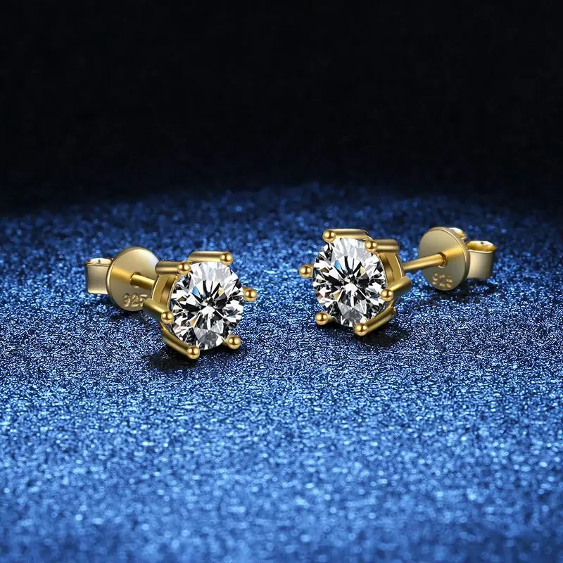 

Серьги-гвоздики из платины с бриллиантами, 18 К
