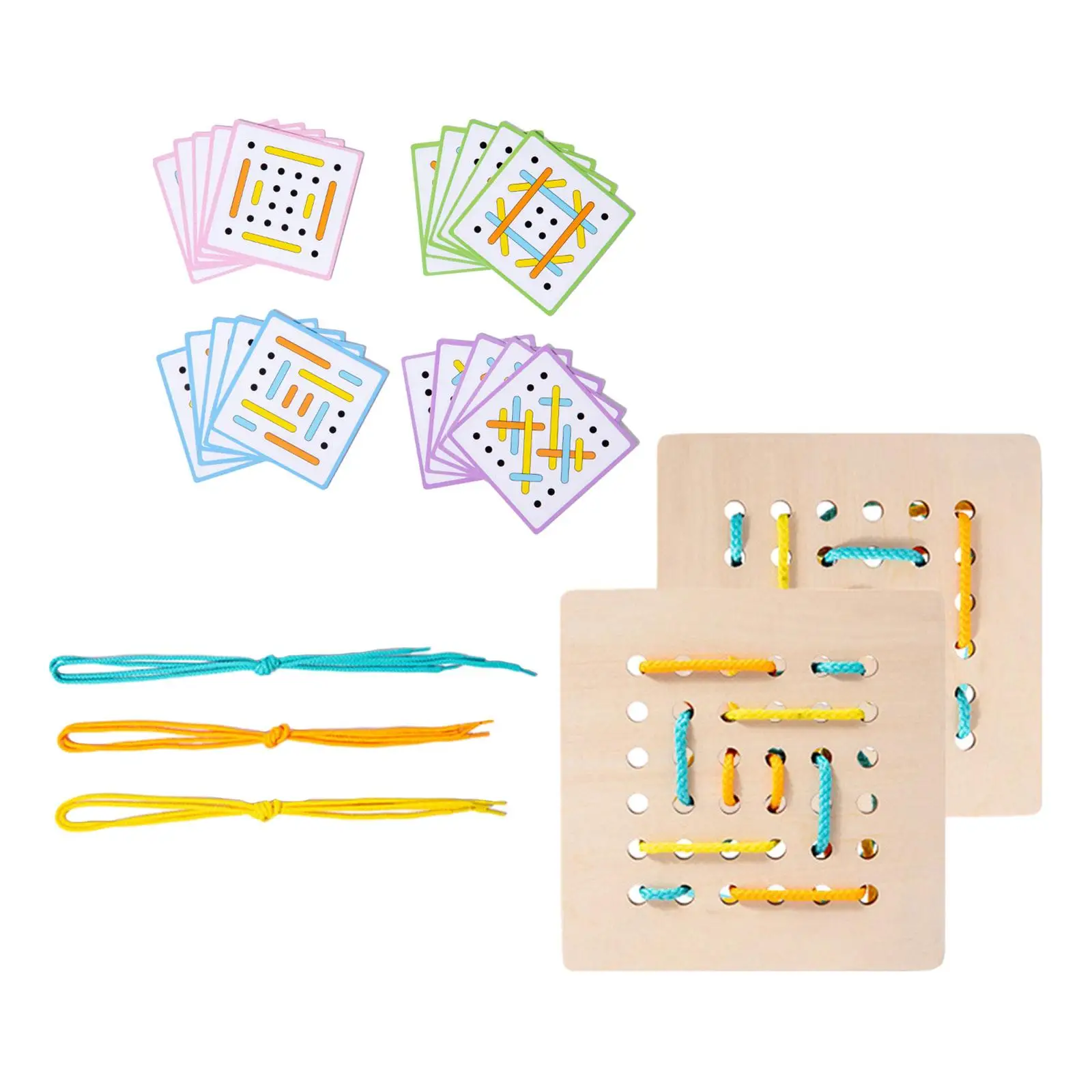 

Rope Threading Game Learning Preschool Learning Kids Valentines Gifts for Kids Boy and Girls Birthday Gift Age 3 4 5 6 Children