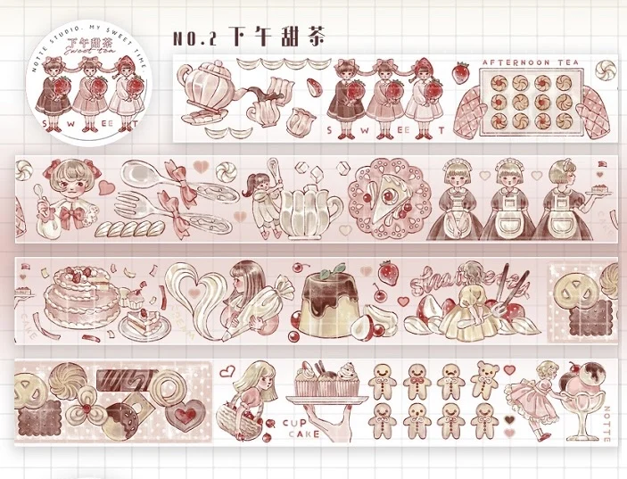 Stock Clear - 1 Loop Cute Pet Tape Tè Pomeridiano Time/Birthday Party/Dreaming Walking