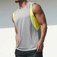 Summer Men Vest Solid Color Quick Dry Sleeveless Polyester Summer Fitness Top for Sports Casual Male Tops Clothing Fitness Vests - Image 2