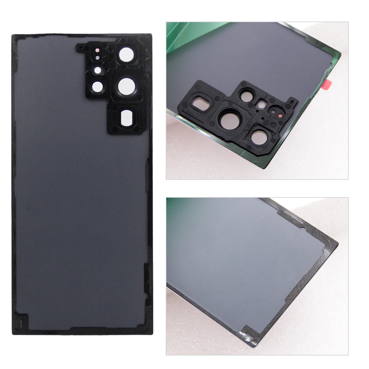 Premium Glass Battery Cover Replacement for Samsung Ultra Series - Rear Door Housing with Camera Lens