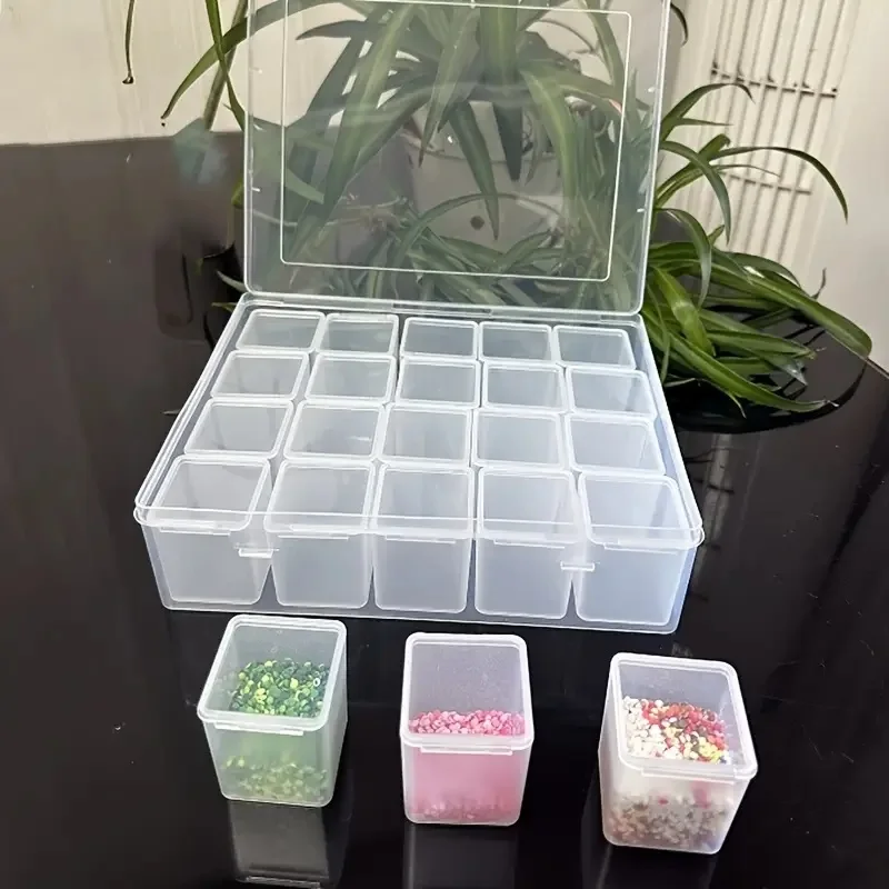 Verstellbare Aufbewahrungsbox aus Kunststoff zur Aufbewahrung von Perlen, Schmuck, Kunsthandwerk, tragbare Aufbewahrungsbox für Weihnachtsgeschenke