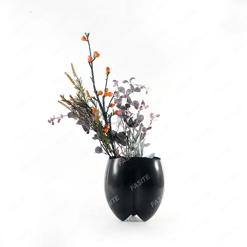 

Modern Home Metal Flower Ware Creative Vase Dry Flower Nordic Style Model Room Sales Office Soft Decoration