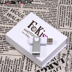 High-speed Rotatable USB Flash Drive 64GB Free Custom Logo Gift Box Pen Drive Real Capacity Plastic Plastic Memory Stick U Disk
