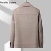 Brand Luxury 100% Wool Jacket For Men Autumn Winter Lapel Zipper Hand-Sewn Double-Sided Woolen Jackets Korean Man Clothing 4