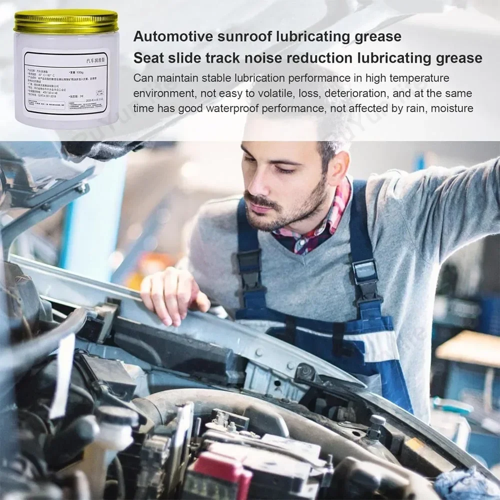 Car Sunroof Track Lubricating Grease Door Abnormal Noise Antirust Oil White Mechanical Maintenance Gear Bearing Oil Grease Kit car lubricant