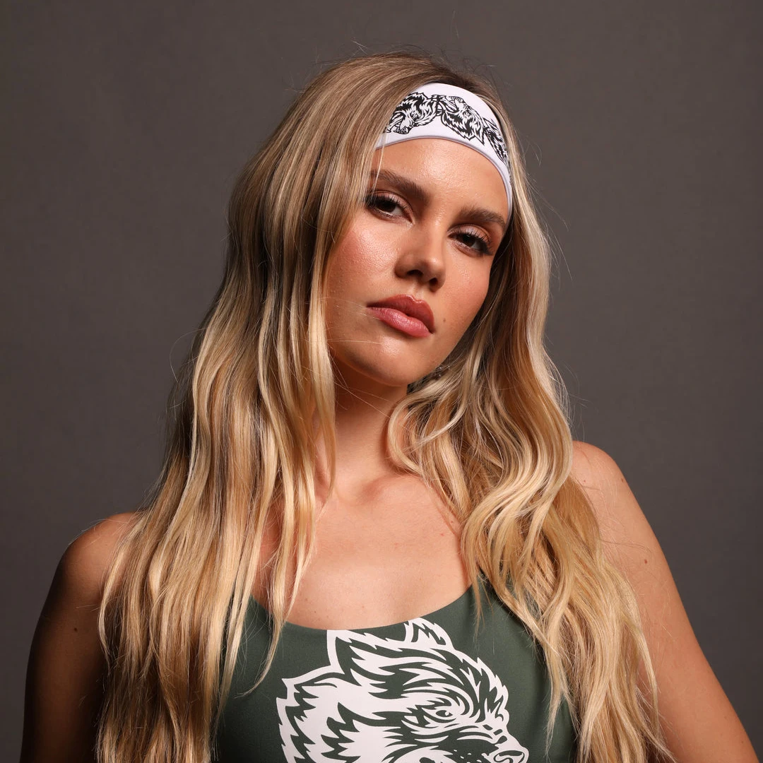 

Darc Women Headband Elastic Sport Hairband Breathable Soft Wolf Sweatband Bodybuilding Fitness Running Yoga Gym Female Headband