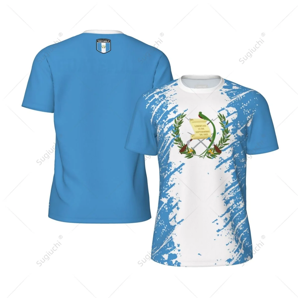 남성용 메시 짧은 티셔츠, 달리기 자전거, 축구, 테니스, 피트니스, 스포츠, 과테말라 국기, 그레인 3D 인쇄, 독점 디자인