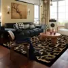 Nordic Luxury Leopard Large Area Carpets Living Room Decoration Carpet Washable Rugs for Bedroom Home Decor Mat Lounge Rug 1