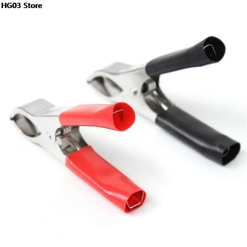 Alligator Clips Electric Test Clamp Test Clip Test Leads 2Pcs Car Battery Test Lead Clip Crocodile Alligator Clamps 30A 75mm