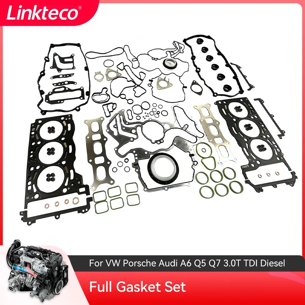 

Full Gasket Set for 2011-2018 Audi A6 A7 A8 Q5 Q7 Porsche Macan Cayenne Volkswagen Touareg 3.0 L V6 DIESEL DOHC Turbocharged