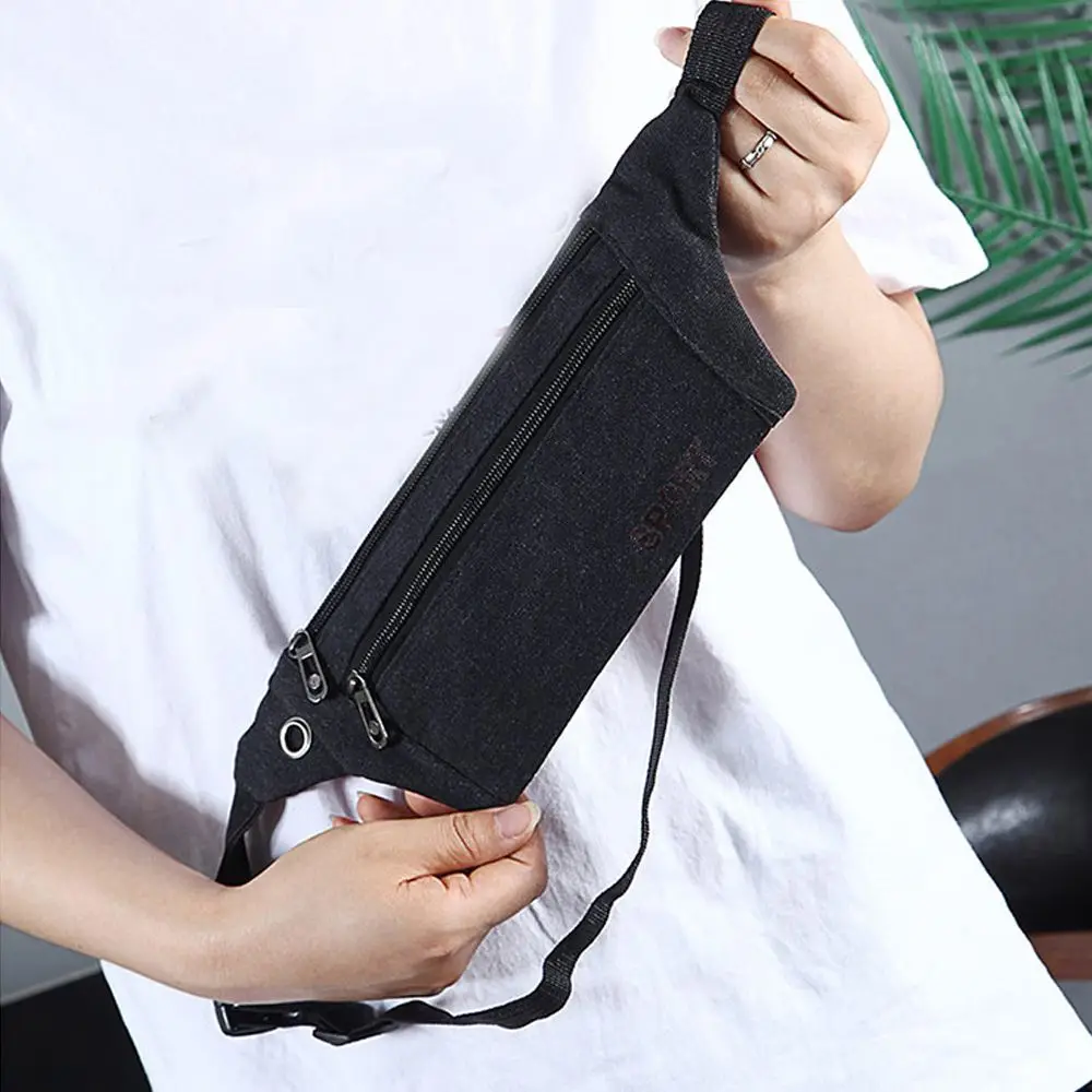 Women's Fashion Casual Wallet Men's Pouch Fanny Pack Waist Packs Canvas Belt Bags Hip Purse
