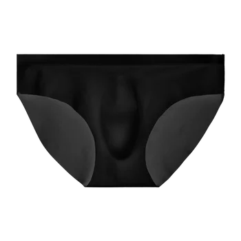 Intimo da uomo Slip da uomo in seta di ghiaccio Pantaloncini estivi traspiranti ad asciugatura rapida senza cuciture Biancheria intima trasparente ultrasottile con personalità 1