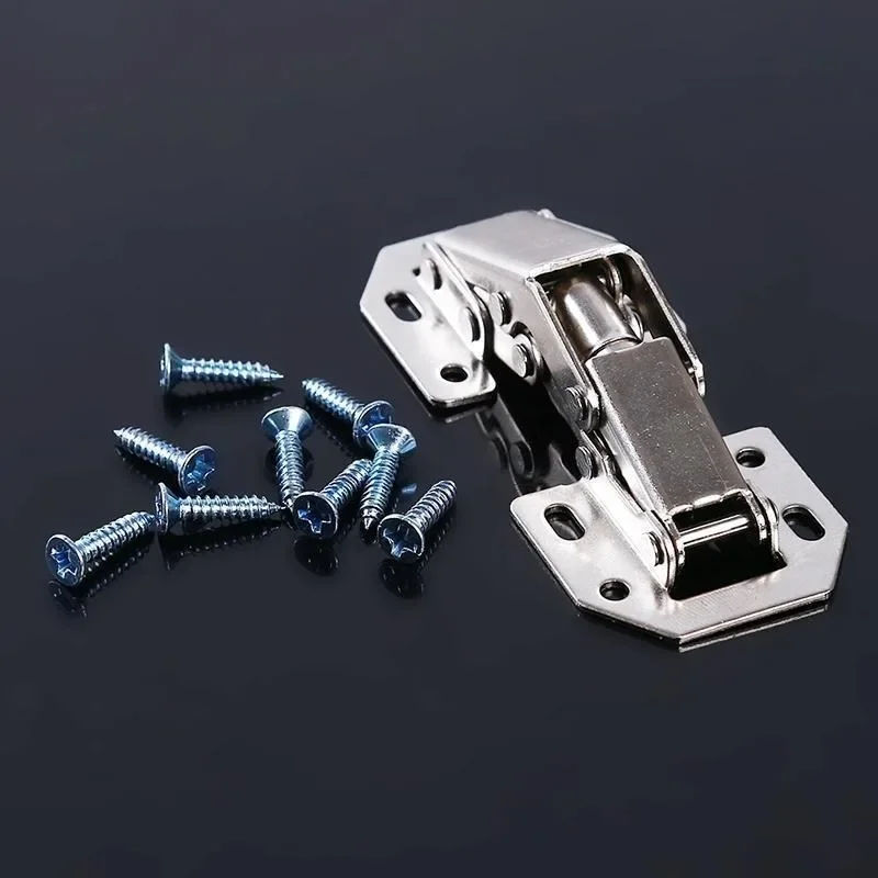 Hidden Hinges Cabinet Cupboard Furniture Hinges Bridge Shaped Door Hinge with Screws DIY Hardware Tools