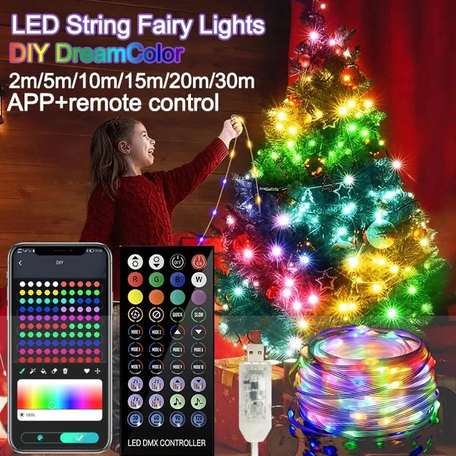 Christmas Tree Lights Remote Control Waterproof LED String Lights for Xmas  Tree Holiday Party Light Strip Christmas Decoration - AliExpress