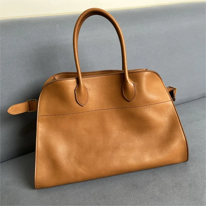Women's Senior Margaux 15 Large Capacity Handbag Fashion Luxury Designer Genuine Leather Handbag Commuter Tote Bag Women's Bag