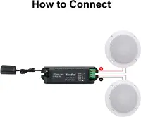 Herdio-Ceiling Bluetooth Speaker Kit, Water Resistant Marine Speakers, Banheiro Cozinha Home Outdoor Camper, 160W, 4" - Imagem 2