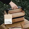 Wood grain tea set bag, outdoor picnic coffee set storage bag, portable lunch box, lunch box storage bag 1