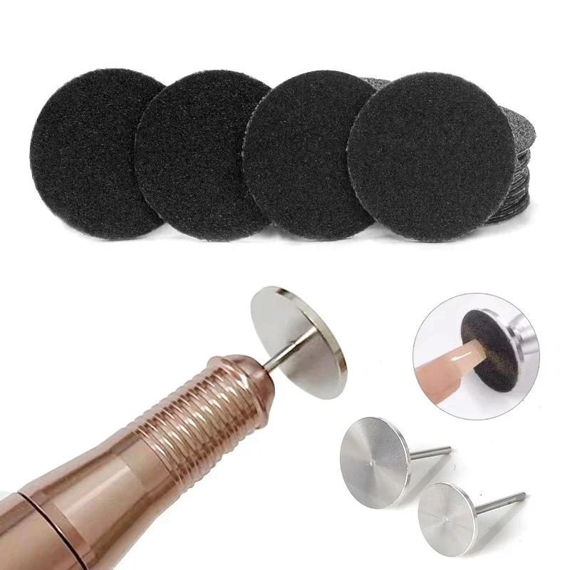 20/25mm Stainless Steel Sanding Paper Metal Disc Disk Pedicure Rotary Burr Feet File Calluse Sandpaper Nail Drill Bit