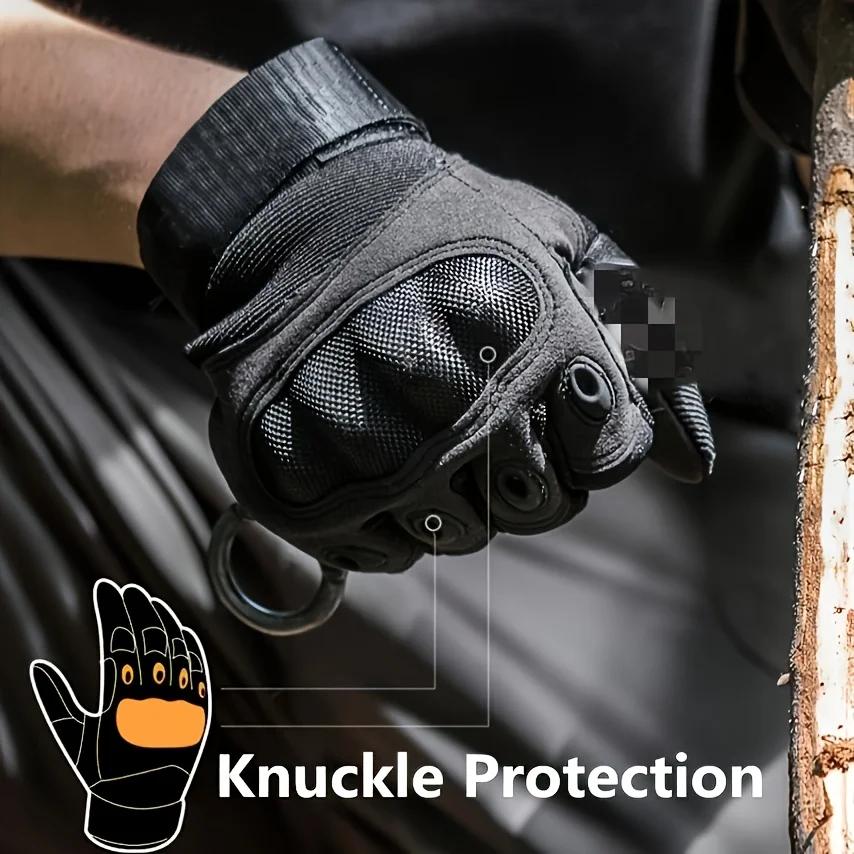 Men's Full Finger Tactical Touchscreen Gloves with Anti-Slip Palm