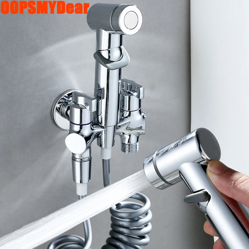 Toilet Bidet Gun Bathroom Silver Chrome Hand Hold Anal Ass Butt Cleaner