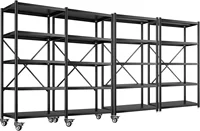 Garage Shelving Heavy Duty Storage Shelves for Storage with Wheels 5 Tier Metal Shelving Unit 1156LBS Adjustable Metal Shelves 1