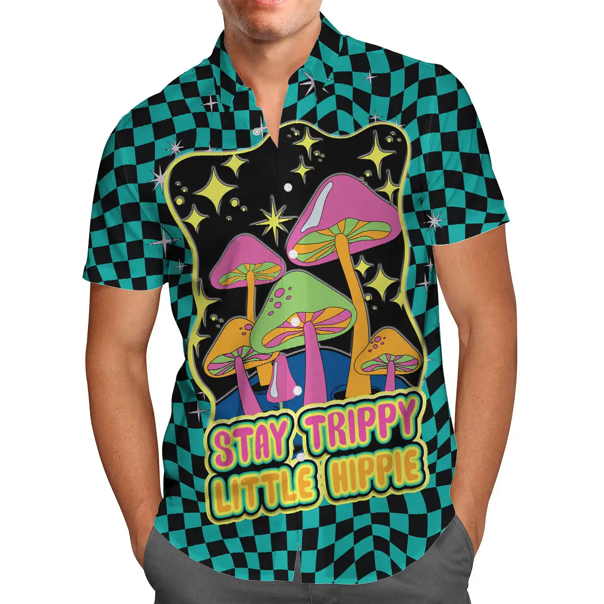 

Trippy Hippie Mushroom Hawaii Shirt 3D Hawaiian Shirt Men Summer Short Sleeve Shirt Men Shirts 2023 Oversized 5XL Chemise Homme