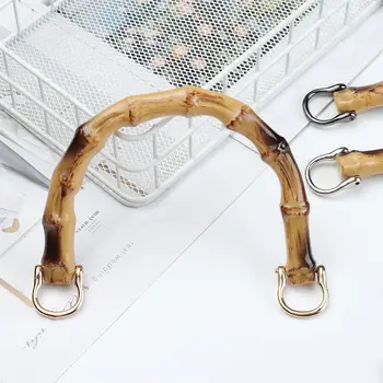 Manico per confezione regalo fatto a mano con fibbia manico per fascia per borsa manico per borsa in bambù tracolla staccabile
