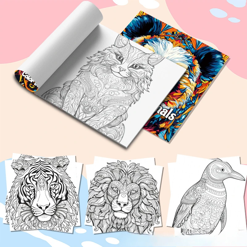 Mandala Animal Themed Doodle Coloring Book for Adults To Decompress and Relax Featuring A Variety of Creative Animals 2