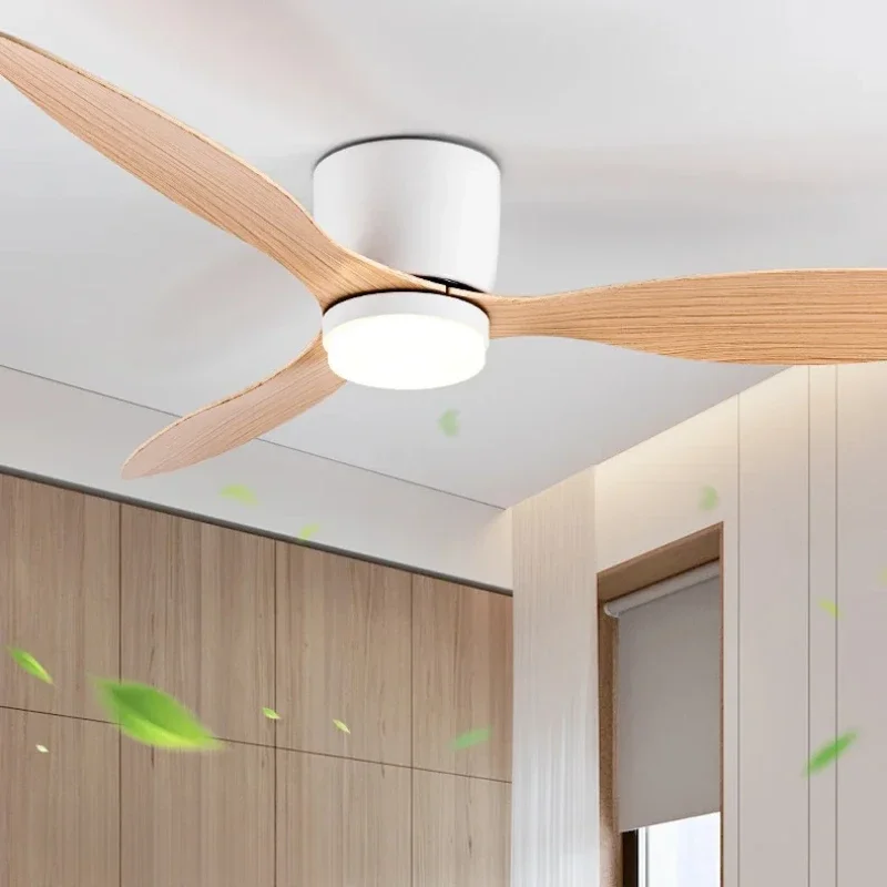 Modern LED Ceiling Fan Light With Remote Control Low Floor Decorative Light Energy-saving Light With Fan In Bedroom And Home 3