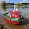 Remote Control Boat Toy 1:72 Simulation Red Fire Boat 2.4g Splicing Model Decoration Water Tug Rc Boat Children's Birthday Gift 5