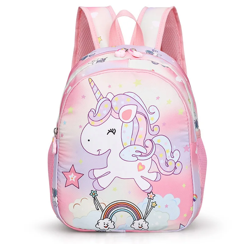 Lightweight Girls School Bag Oxford Cloth Breathable Waterproof Cartoon Print Backpack for Nursery Kids Cute Double Shoulder Bag 4